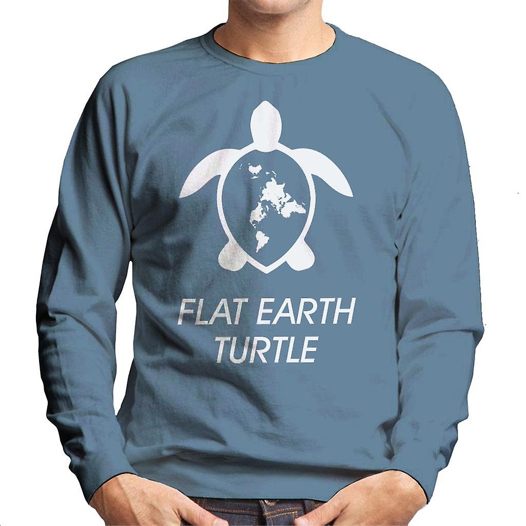 Flat Earth Turtle män ' s Sweatshirt
