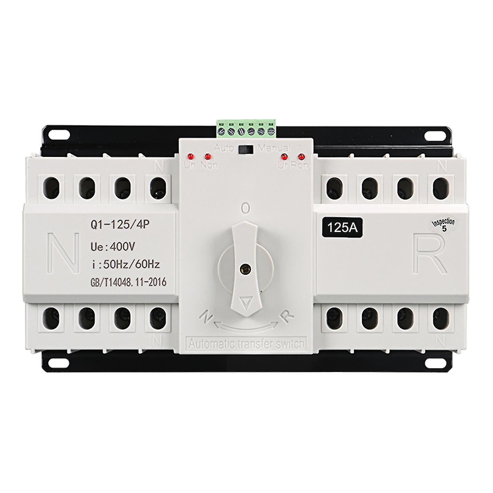 Power Switch Mains Switch 125a/100a/80a 2p/4p Pole 400v Automatic Transfer Switch Dual Power Millisecond Switching