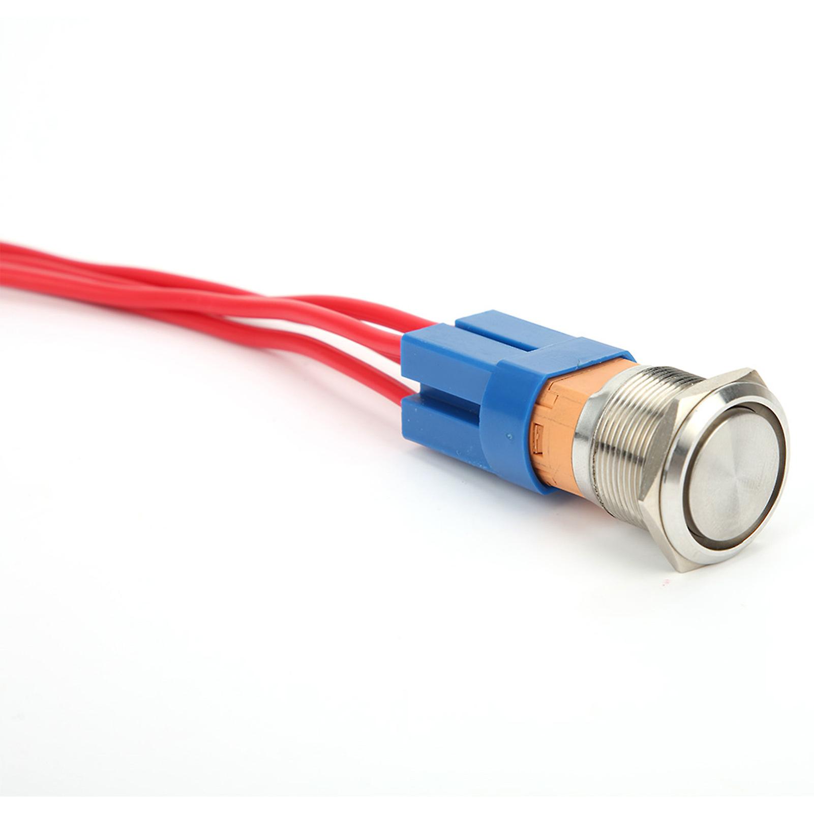 22mm AC250V 20A IP65 Metal Flat Head Push Button Switch