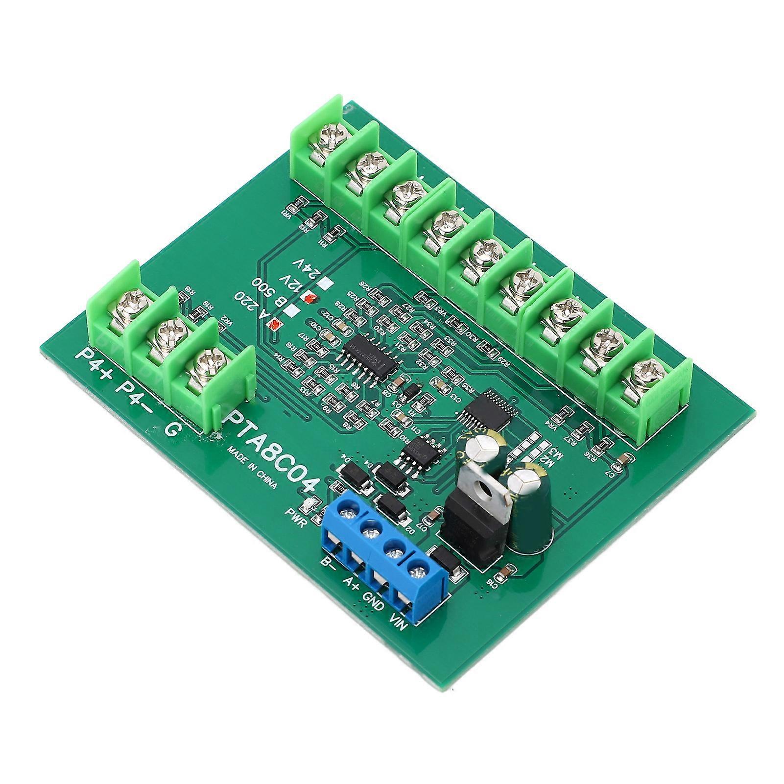 4 Channel PT100 RTD RS485 Temperature Sensor Board Temp Acquisition Module Resistance Collector A220 -40-220℃ DC12V