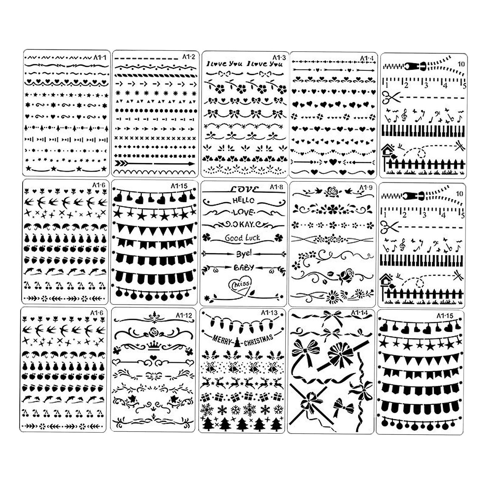 Split Line Template Stamp Stencil for Scrapbooking DIY Crafting Card Making
