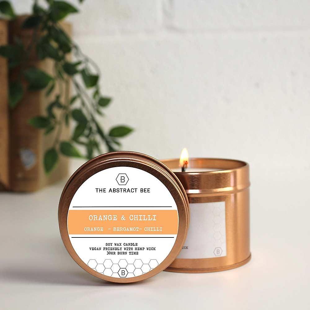 Soy Wax Tin Candle - Orange, Bergamot & Chilli