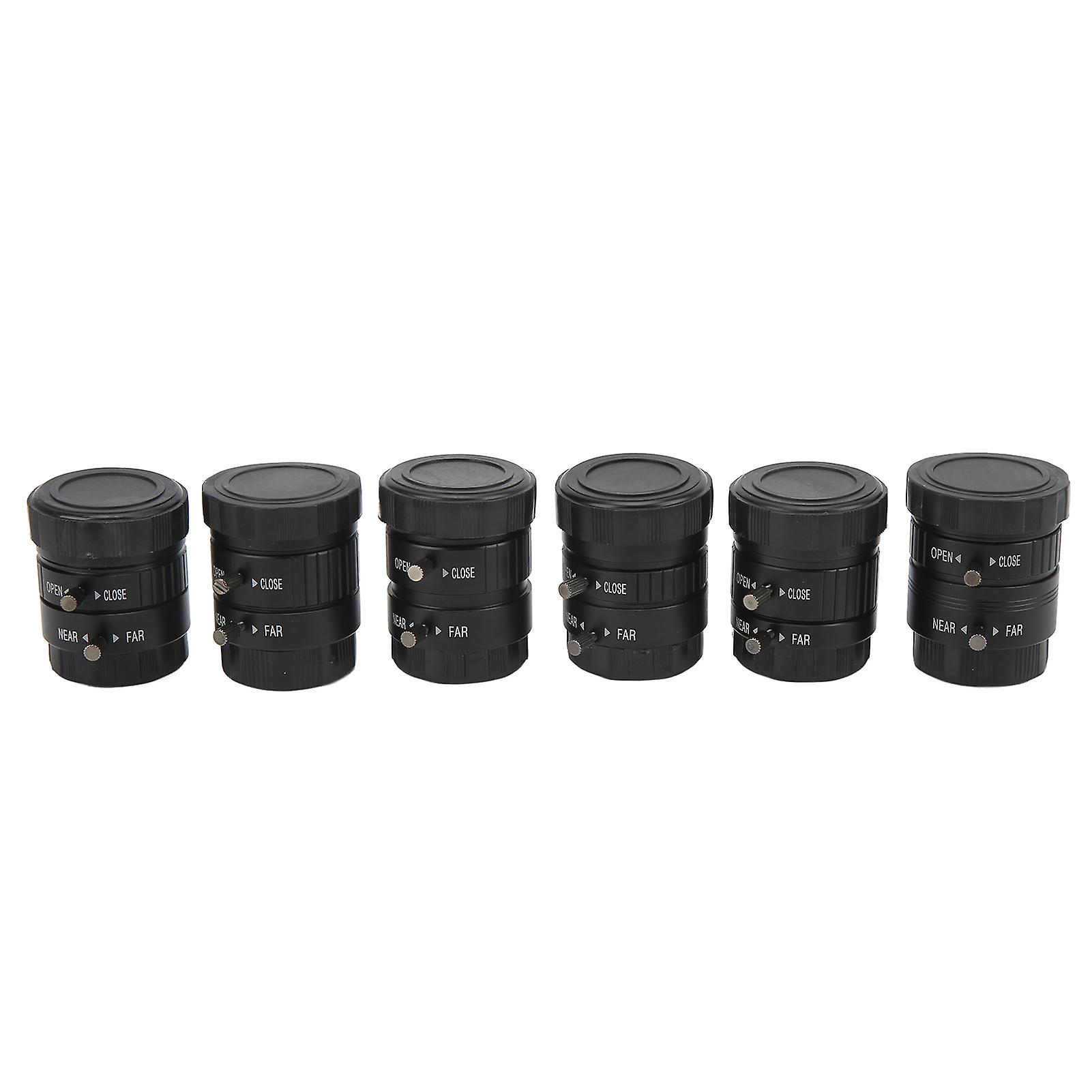6pcs CS Mount Lens Kit 4mm to 25mm Focal Length 3MP Manual Aperture for Digital Camera