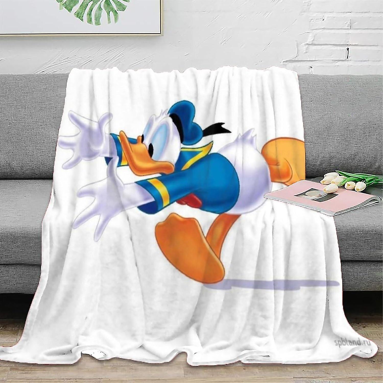 Plush Super Soft Blanket 3d Donald Duck Flannel Blankets Soft And Fluffy Blankets Fuzzy Warm Throw Cozy Couch Blanket For Winter K-552