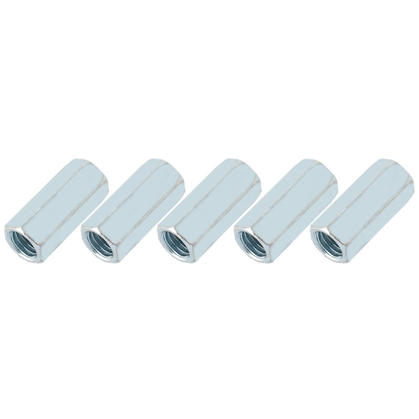 5pcs M12*40 Long Rod Nut Hex Hexagonal Sleeve Nut Standoff Threaded Fasteners (17mm)