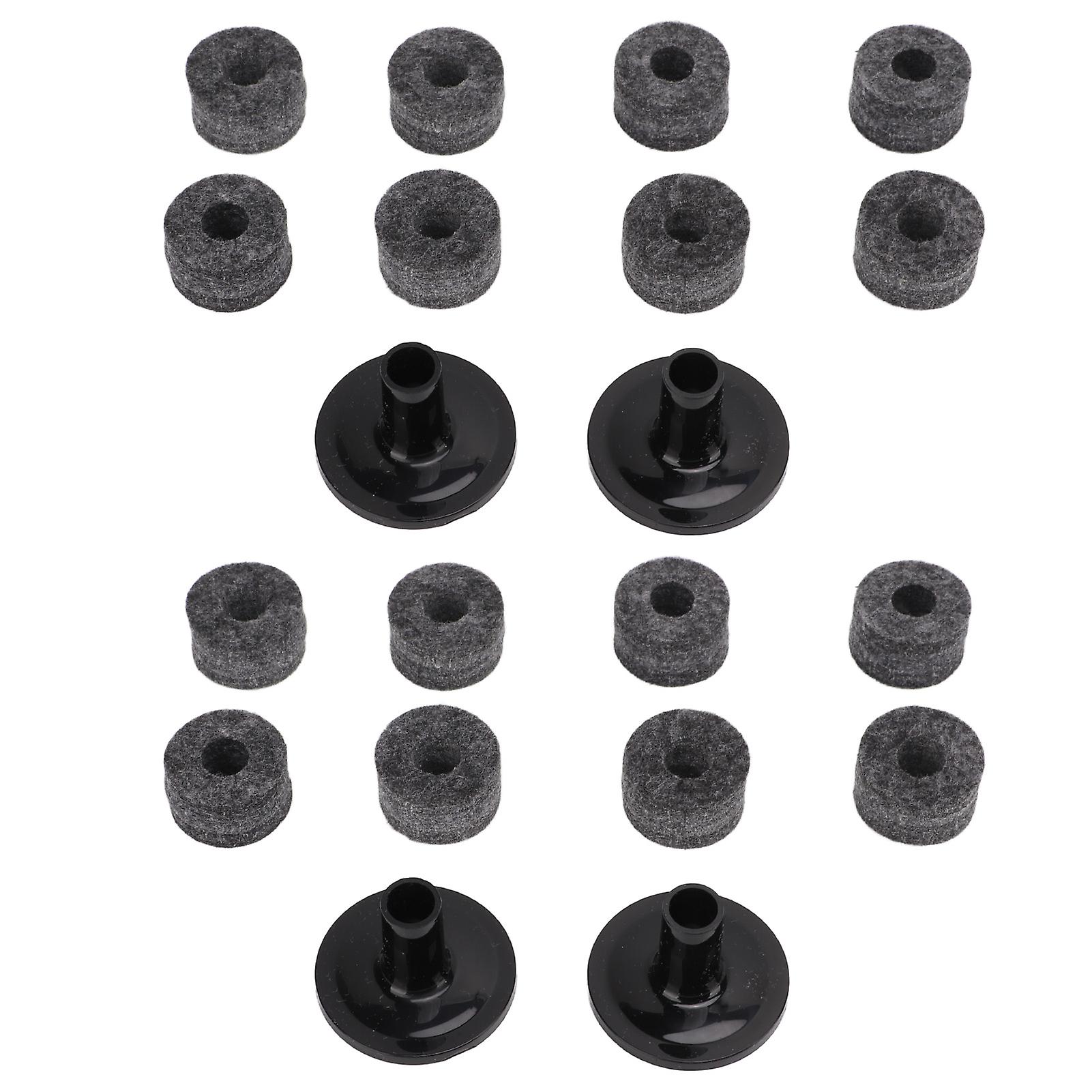 2Set Cymbal Felt Sleeve Plastic Cymbals Replacement Accessories for Drum Kits Percussion InstrumentGrey