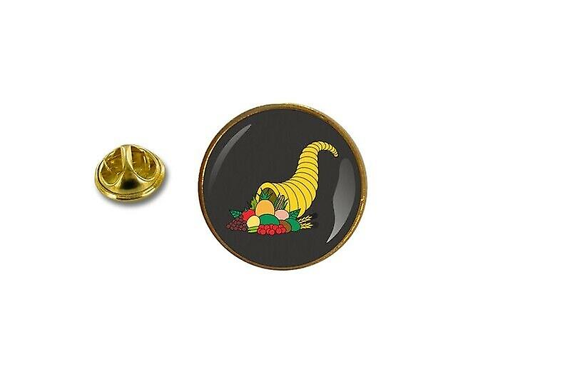 pine pine pine badge pine pin-apos;s metal with butterfly claws horn of abundance