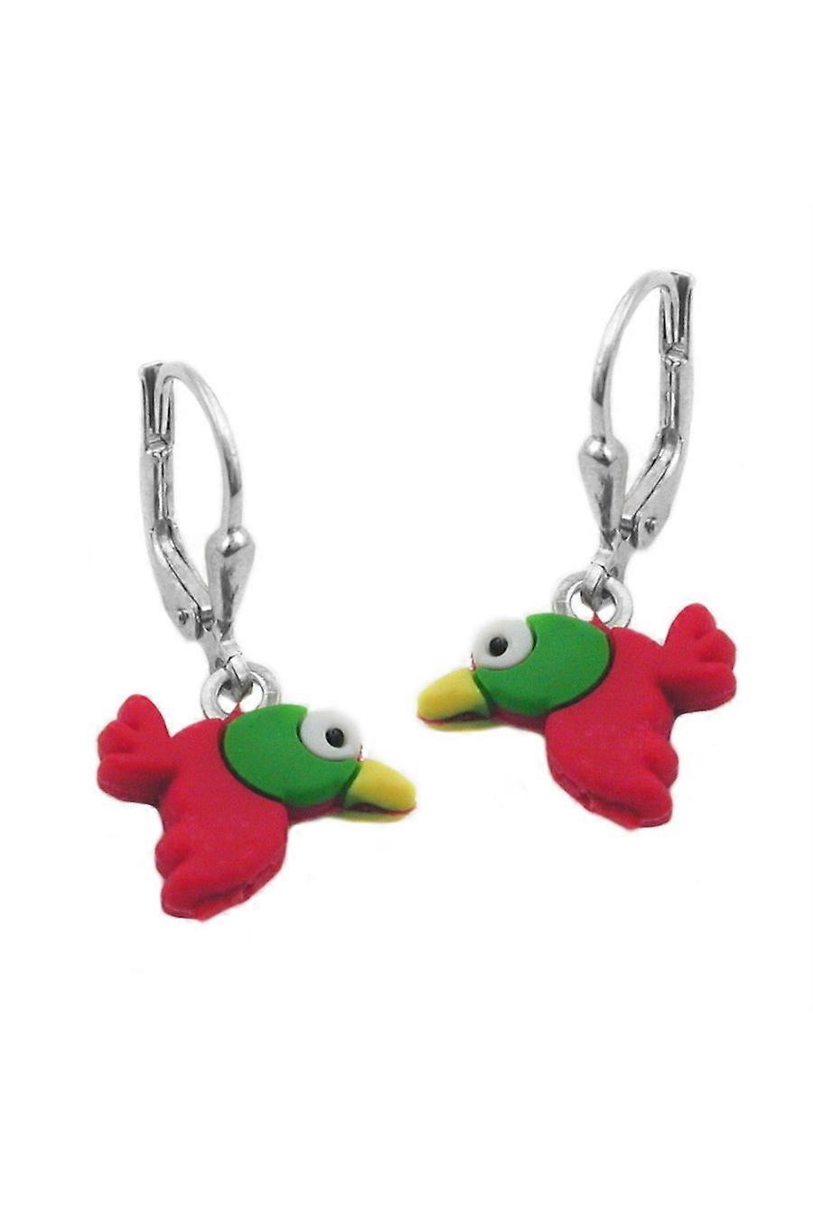 Leverback Earrings Colourful Bird Silver 925 - Gl91985