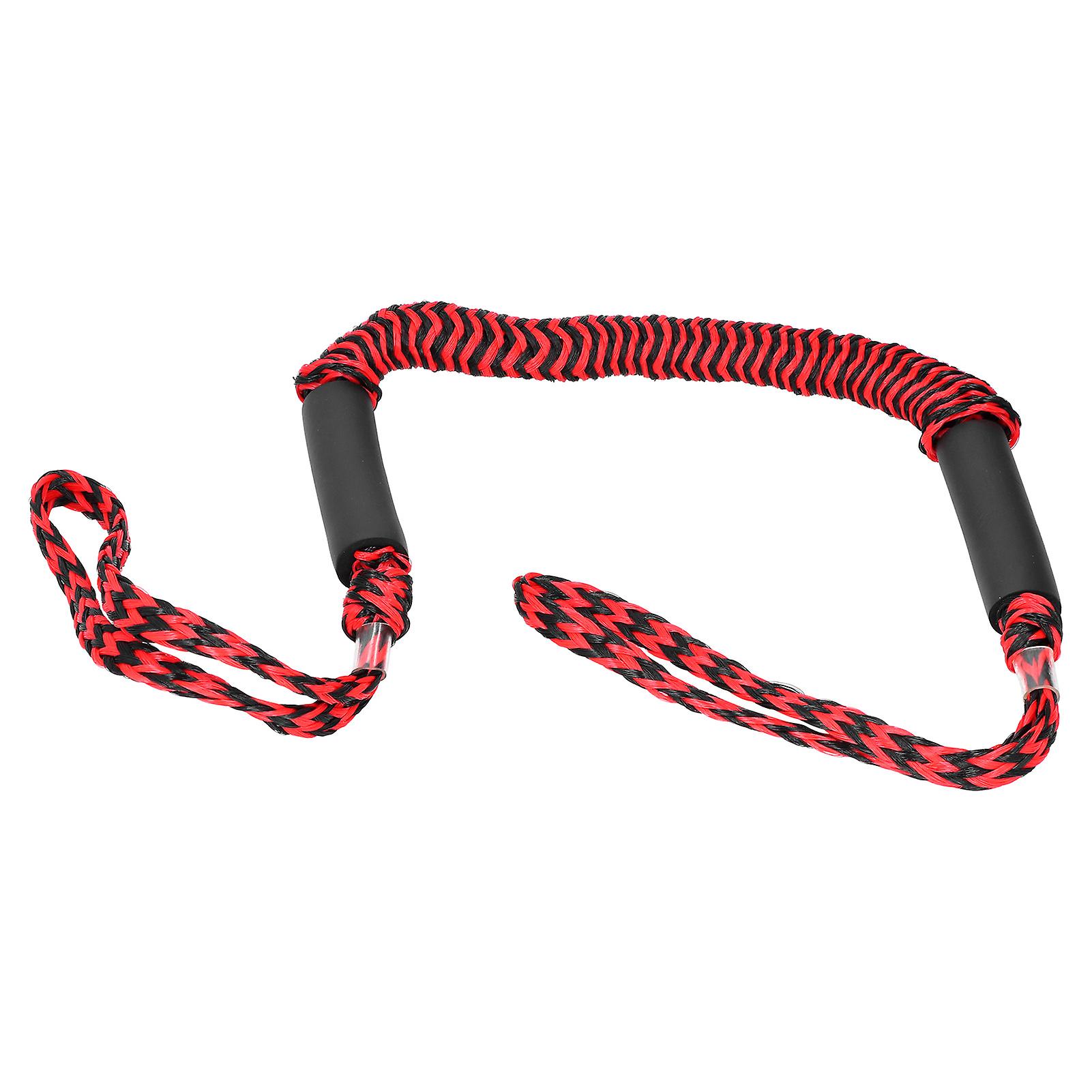 Boat Bungee Dock Lines Elastic Elastic Boat Bungee PE Stretchable Mooring Marine Boat Bungee RopeRed and Black Ripples