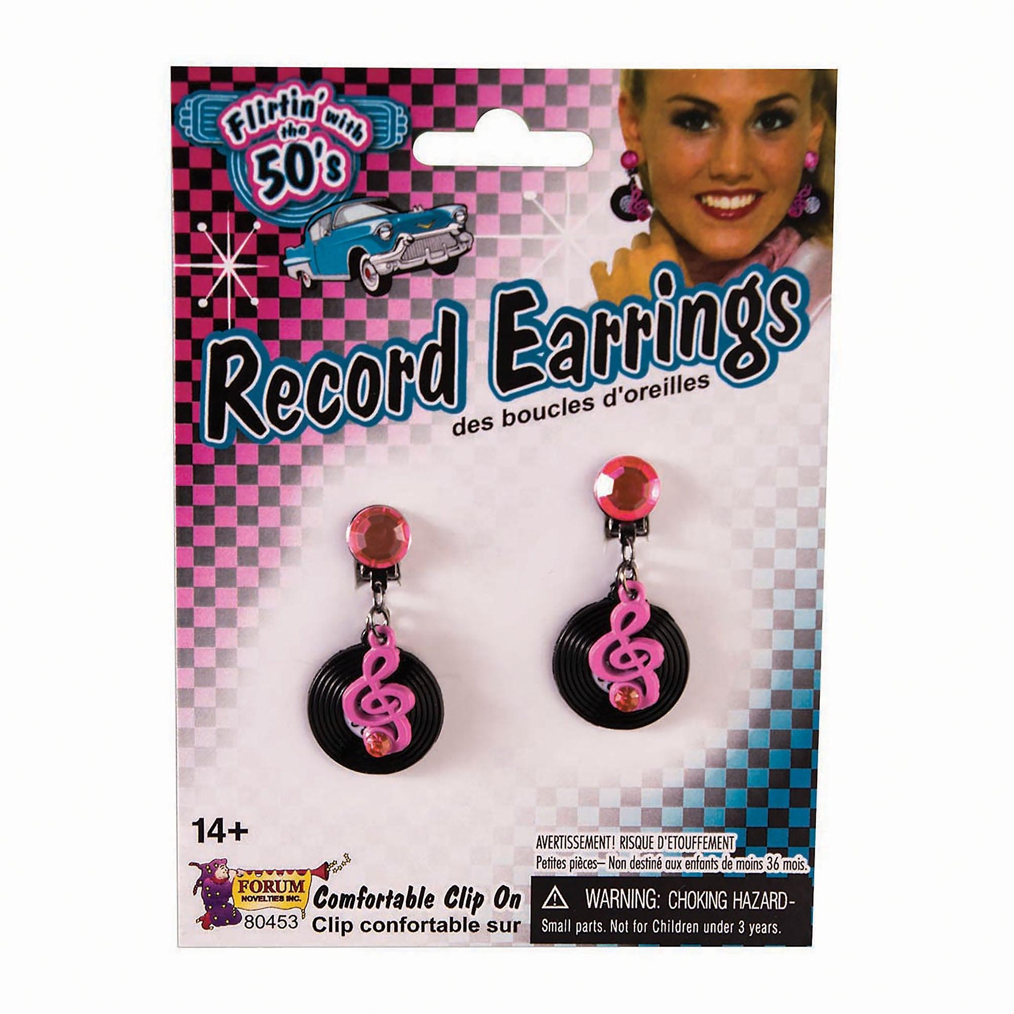 Rock + Roll Record Earrings X80453