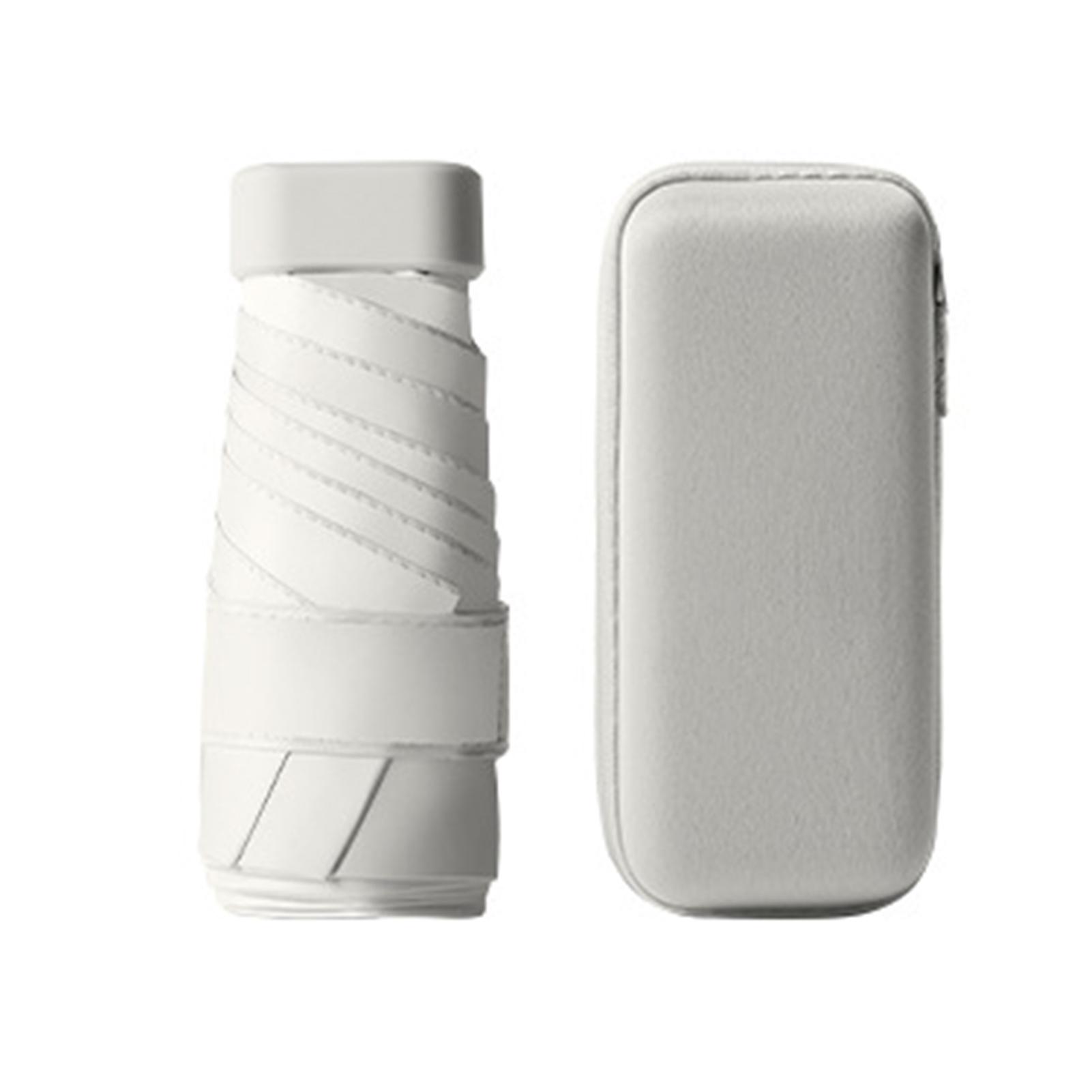 야외 여행용 방수 자외선 차단 우산, 수납 상자 포함 미니 선쉐이드 우산