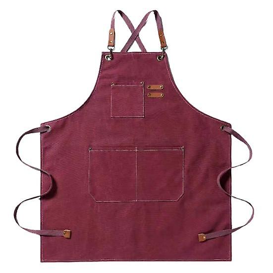 Durable Baking Apron Multi-pockets 10 Colors Storage