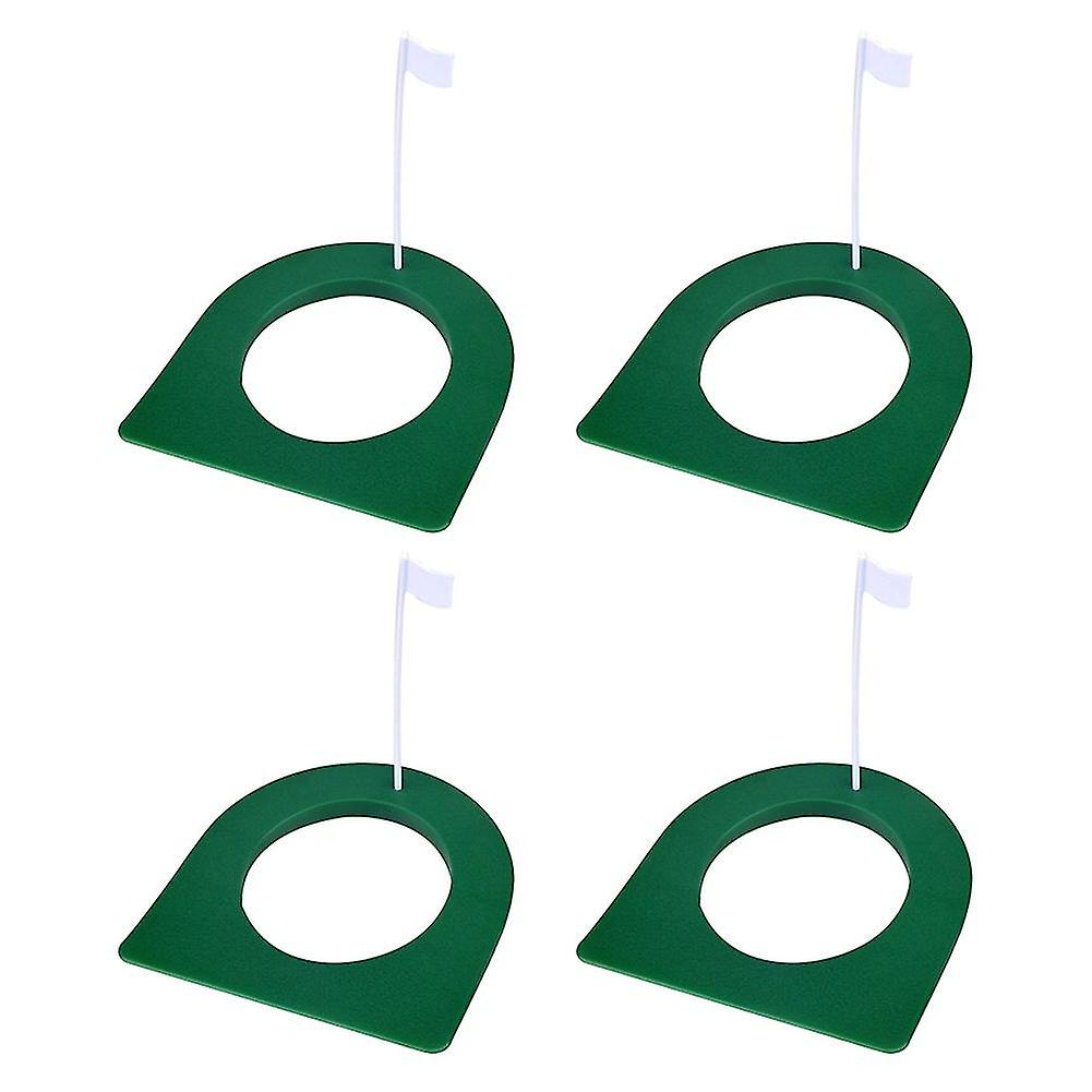4Pcs/Set Golf Putting Cup Hole Flag Indoor Home Yard Practice Training Tool