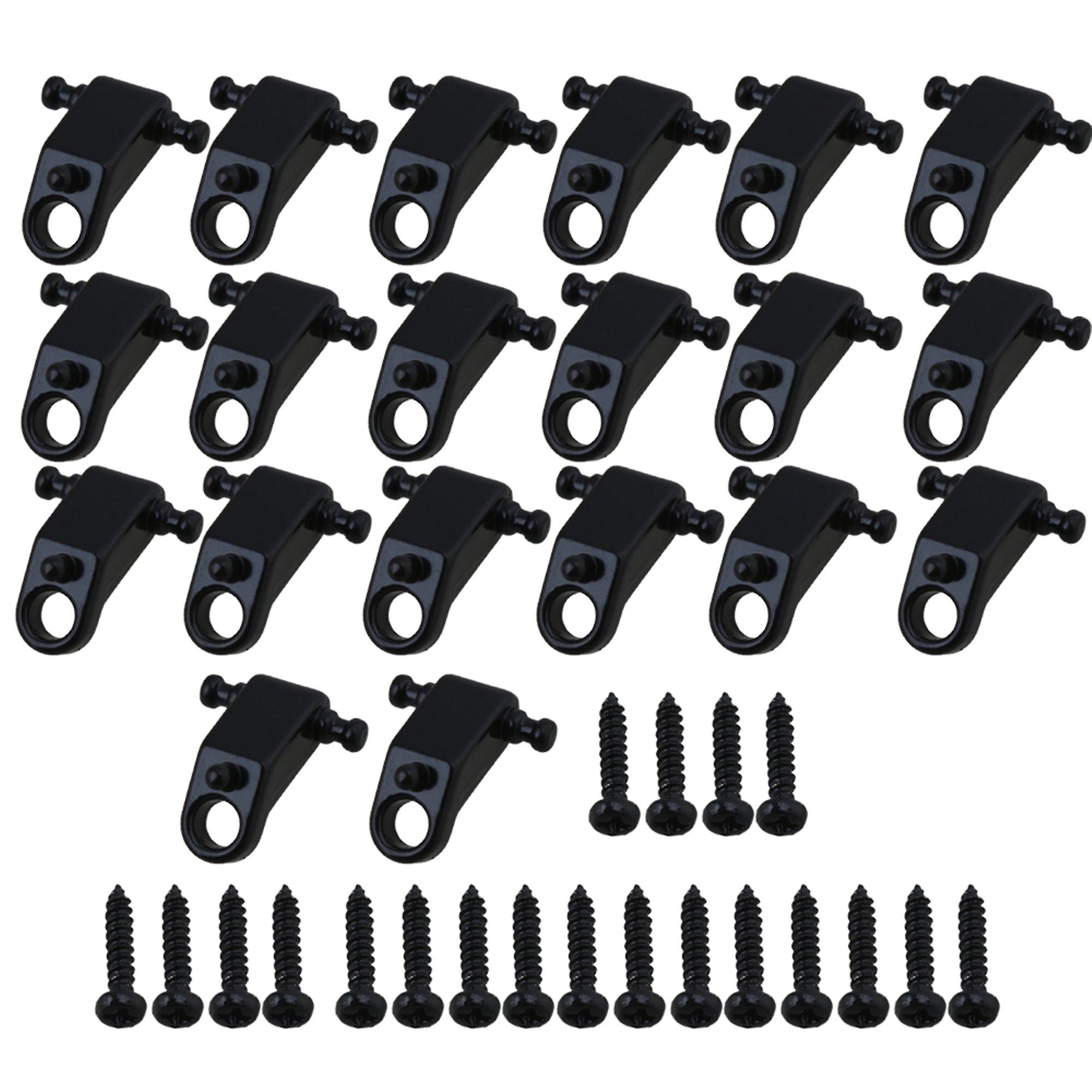 20PCS Black Electric Guitar Roller String Tree Guides Retainer