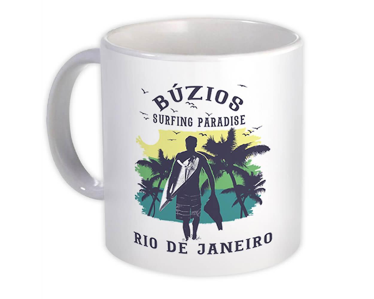 Caneca de Presente: Búzios Brasil Surfing