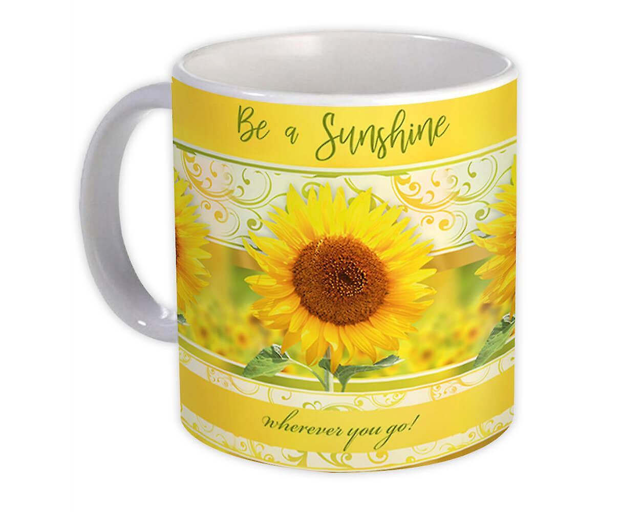 Presentmugg: Solrossol var du än går blomma