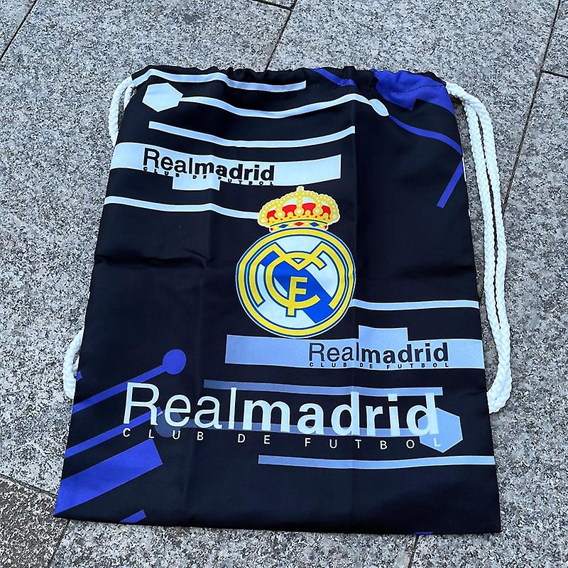 World Cup football drawstring bag drawstring storage bag (Real Madrid black)