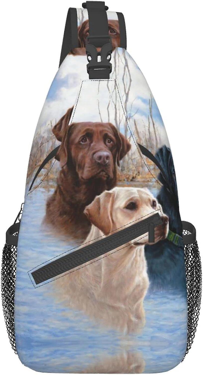 AI00023 Labrador Retrievers τσάντα χιαστί ελαφρύ σφεντόνα τσάντα ταξιδιού πεζοπορία μικρό σακίδιο για γυναίκες άνδρες δώρα