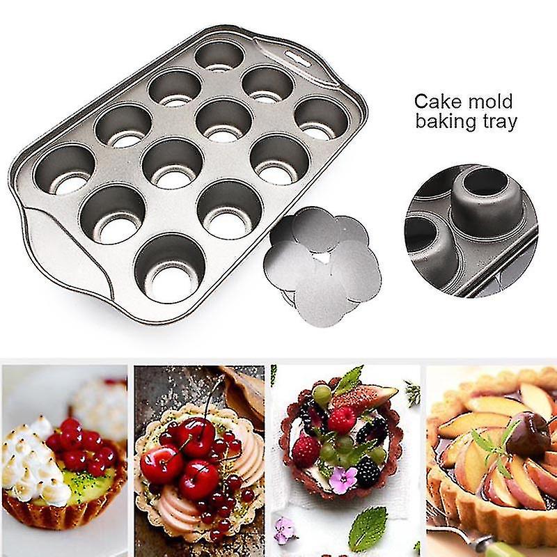 12 Mini Cake Tray Cheesecake Cup Non Stick Muffin Cupcake Baking