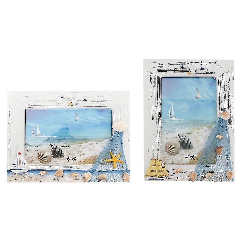 2pcs Mediterranean Theme Photo Frame