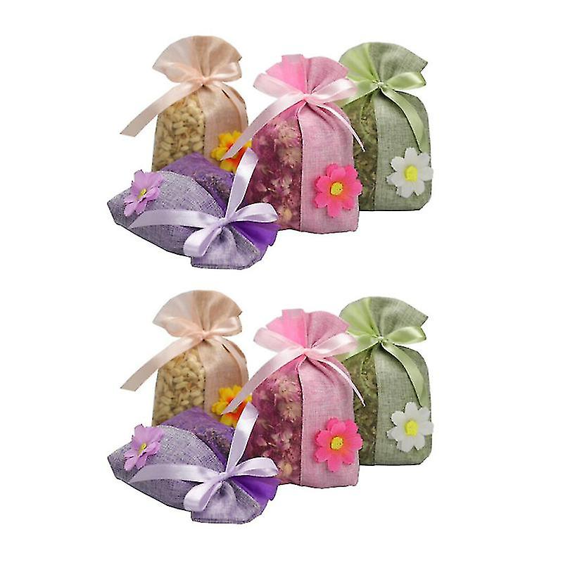 16pcs Linen Drawstring Bag