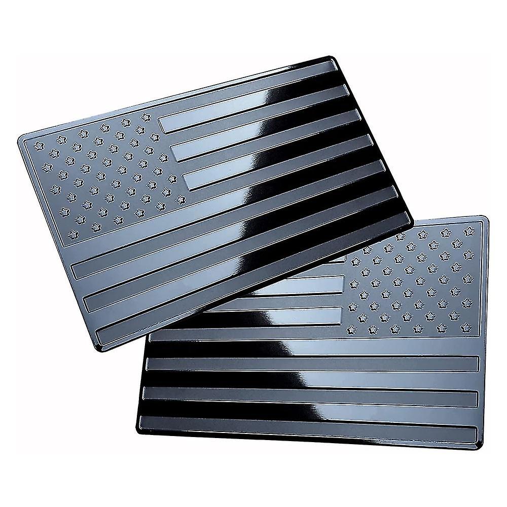 2pcs Car Body Sticker 3d American Us Flag Thickness Acrylic Vehicle Tactical Military Badge Trim Dec
