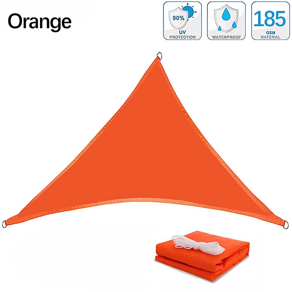 Grey Triangular Shade Sail, Waterproof And Uv Resistant 300d Polyester Awning, Sun Canopy For Carports, Backyards, Gardens, Etc.