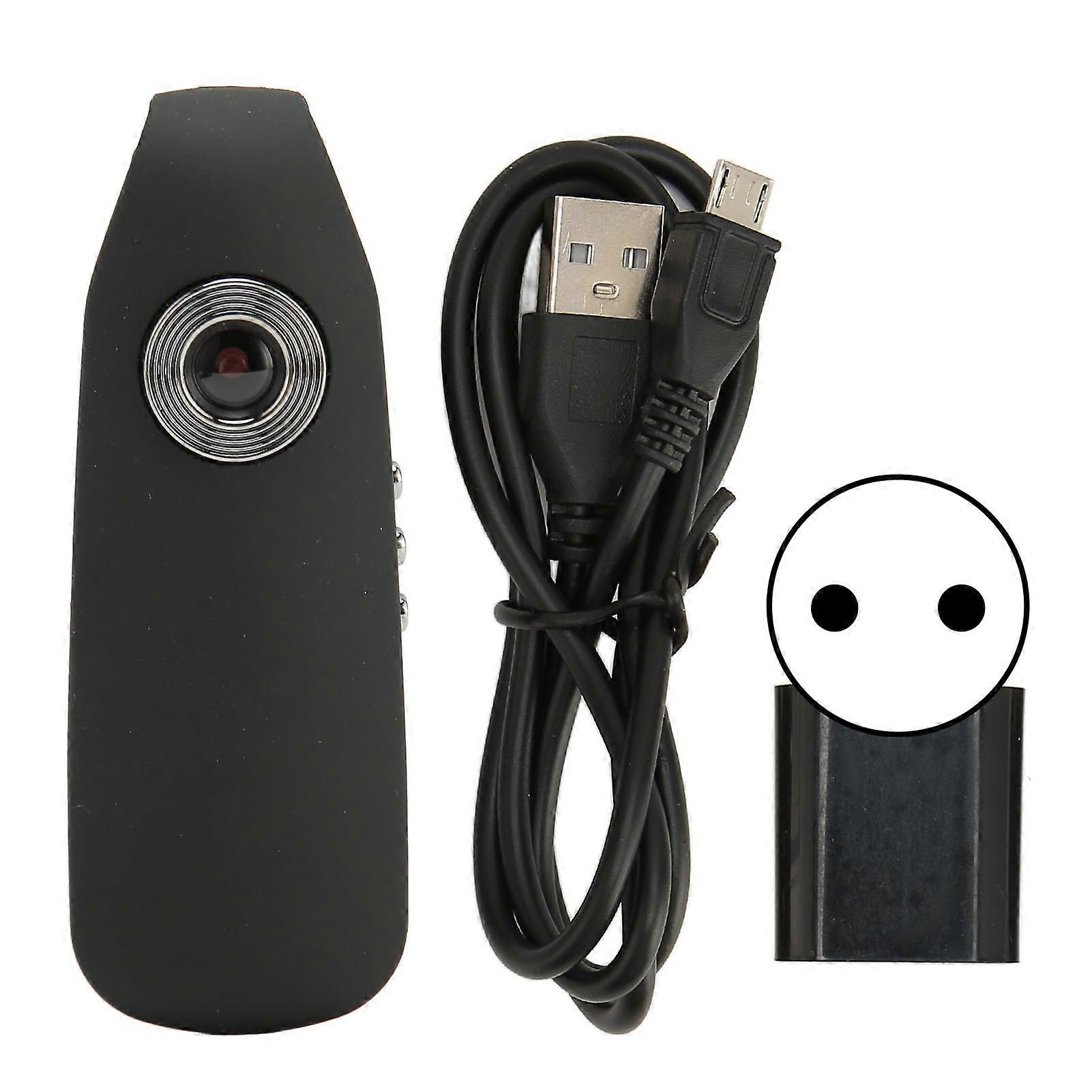 Mini Body Camera HD Loop Recording Rechargeable Sound Recording Small Wearable Camera for Cycling 100?240V EU Plug