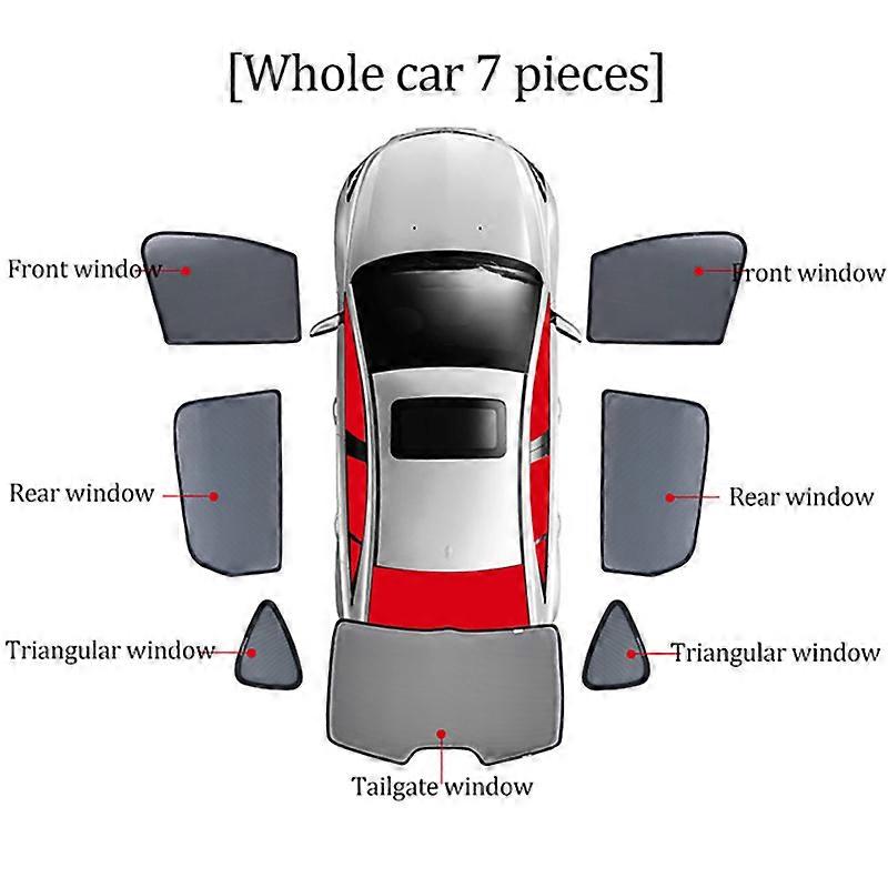 For Hyundai Santafe TM 2018-2023 Santa Fe Magnetic Car Sunshade Shield Front Windshield Curtain Rear Side Window Sun Shade Visor