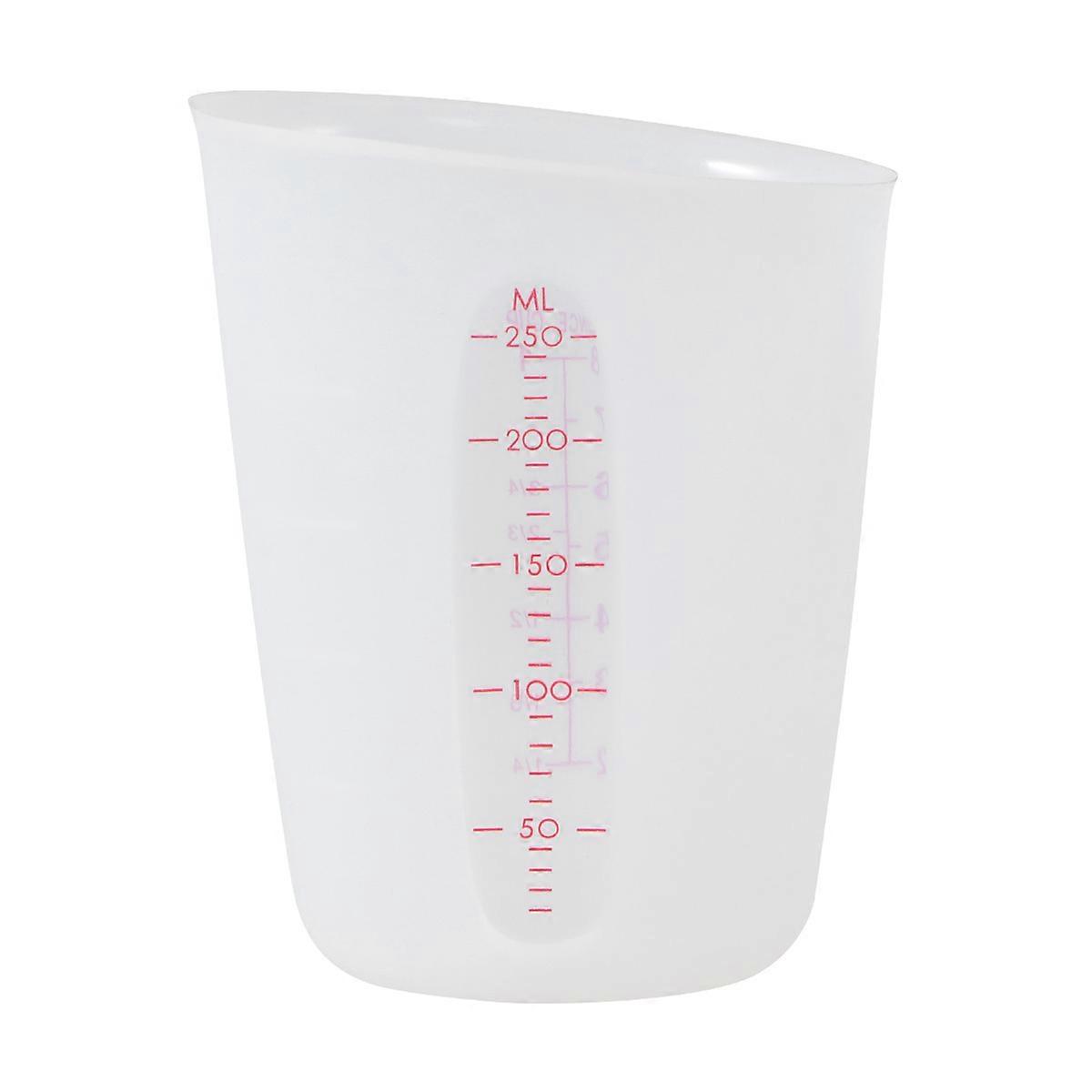 Silicone Measuring Cup Visible Semi-transparent Measuring Cup Scale Measuring Cup (250ML)