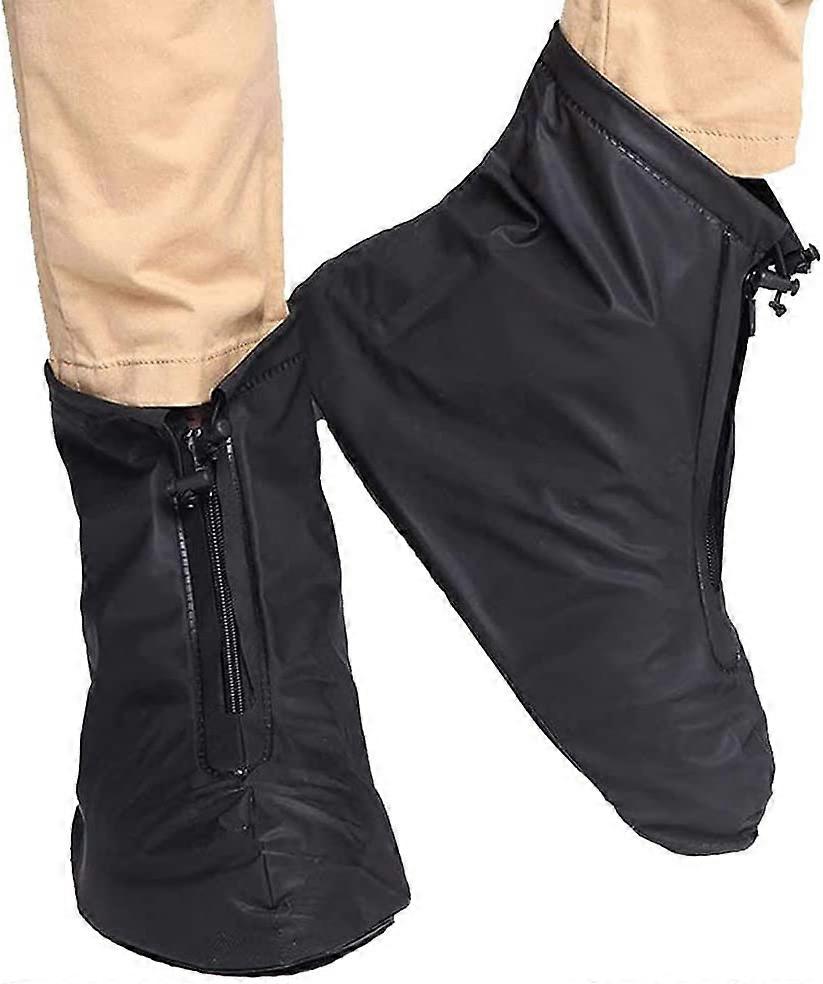 Rainproof and Non-Slip Shoe Covers with ZipperThickened, wear-Resistant, Inner Waterproof LayerL