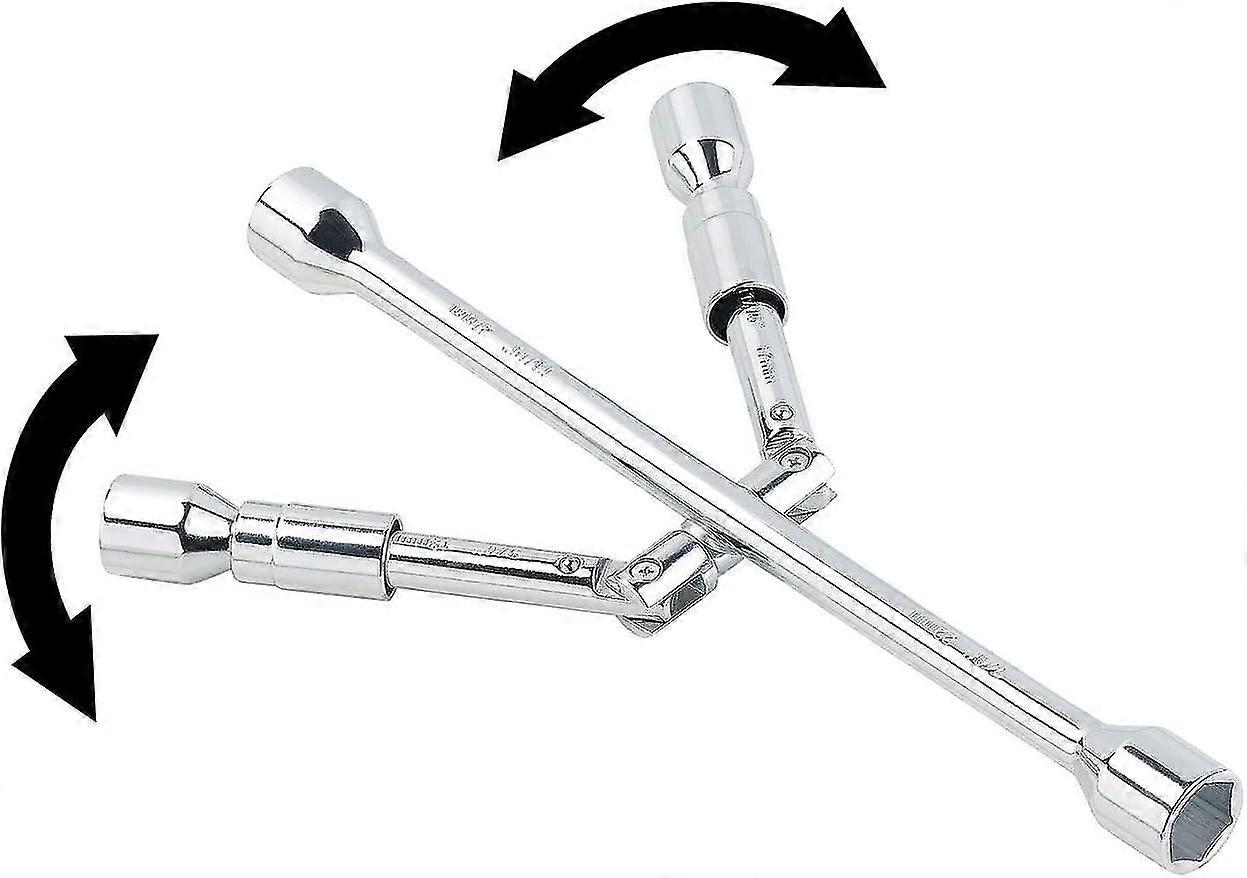 Clé à roue transversale pliante pour écrous de roue 17/19/21/23 mm