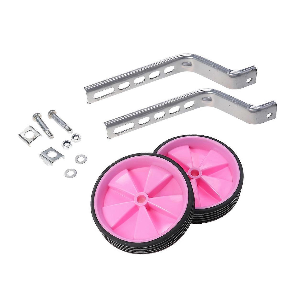 12-20 Zoll Universelle poröse Stützräder Zusatzrad Kinderzubehör Balance Zusatzräder (Rosa)