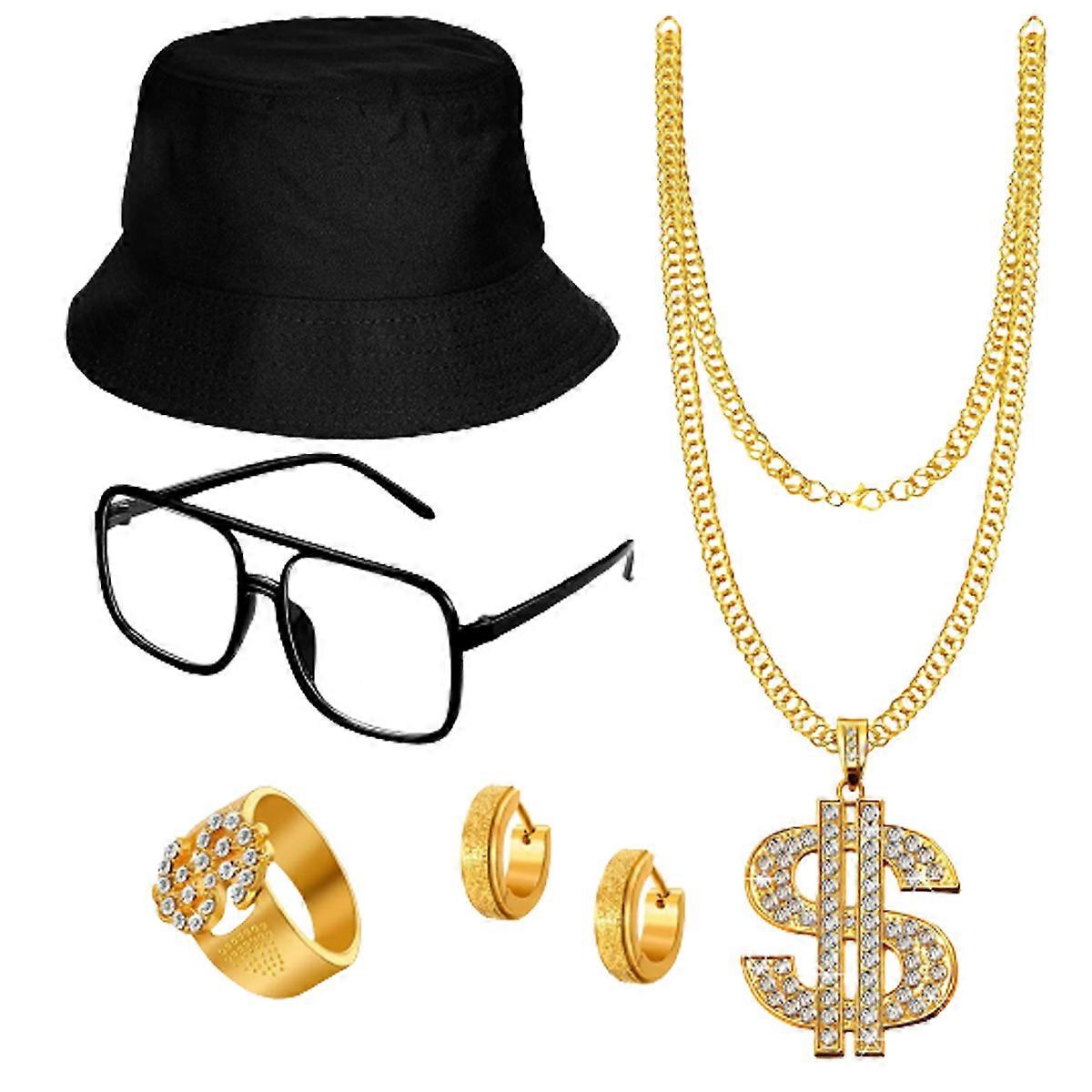 Hip Hop Costume Rapper Retro 4 Piece Set