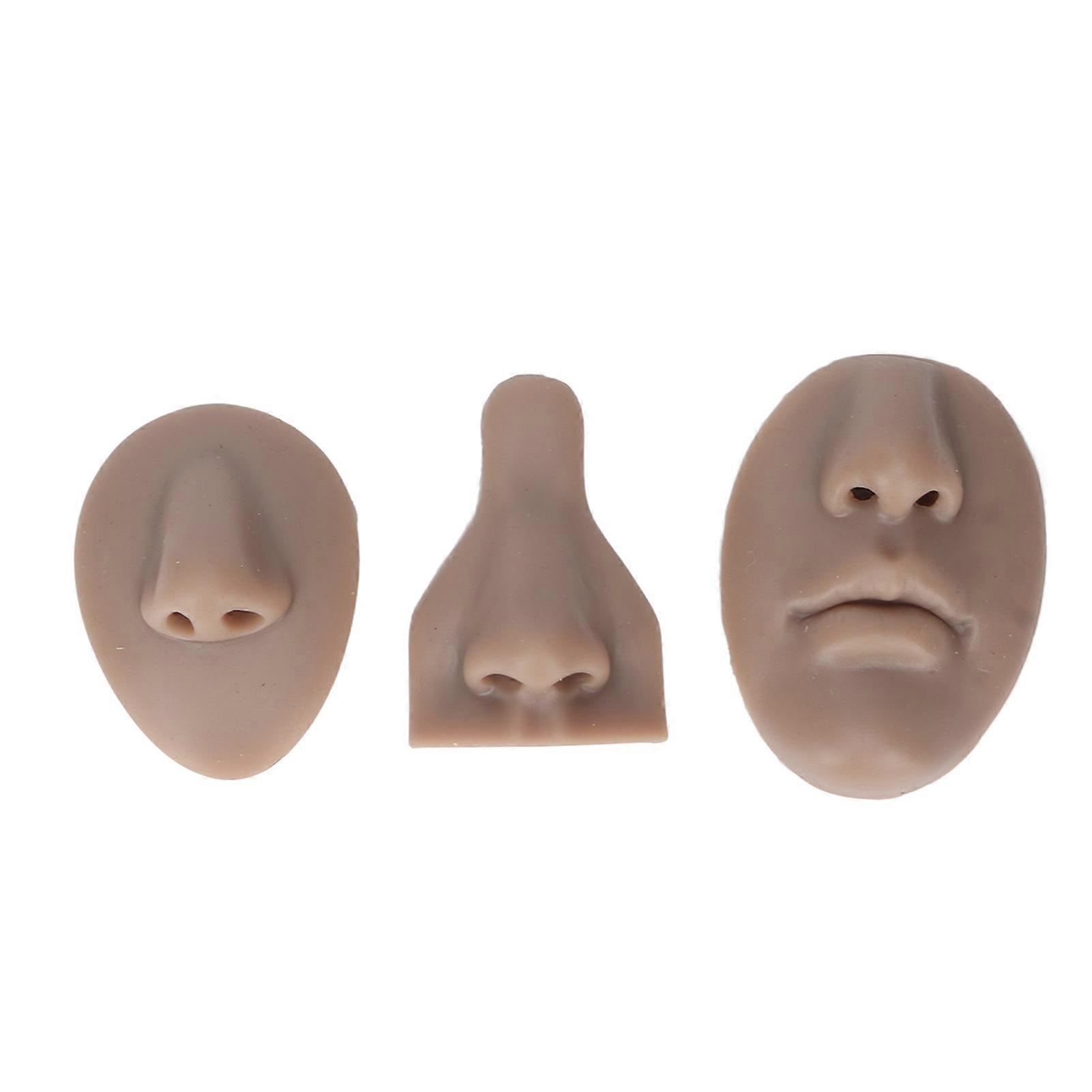 Silicone Nose Model Set Simulation 3d Soft Practice Nose Model For Nose Suture Teaching Exercise Light Skin Color