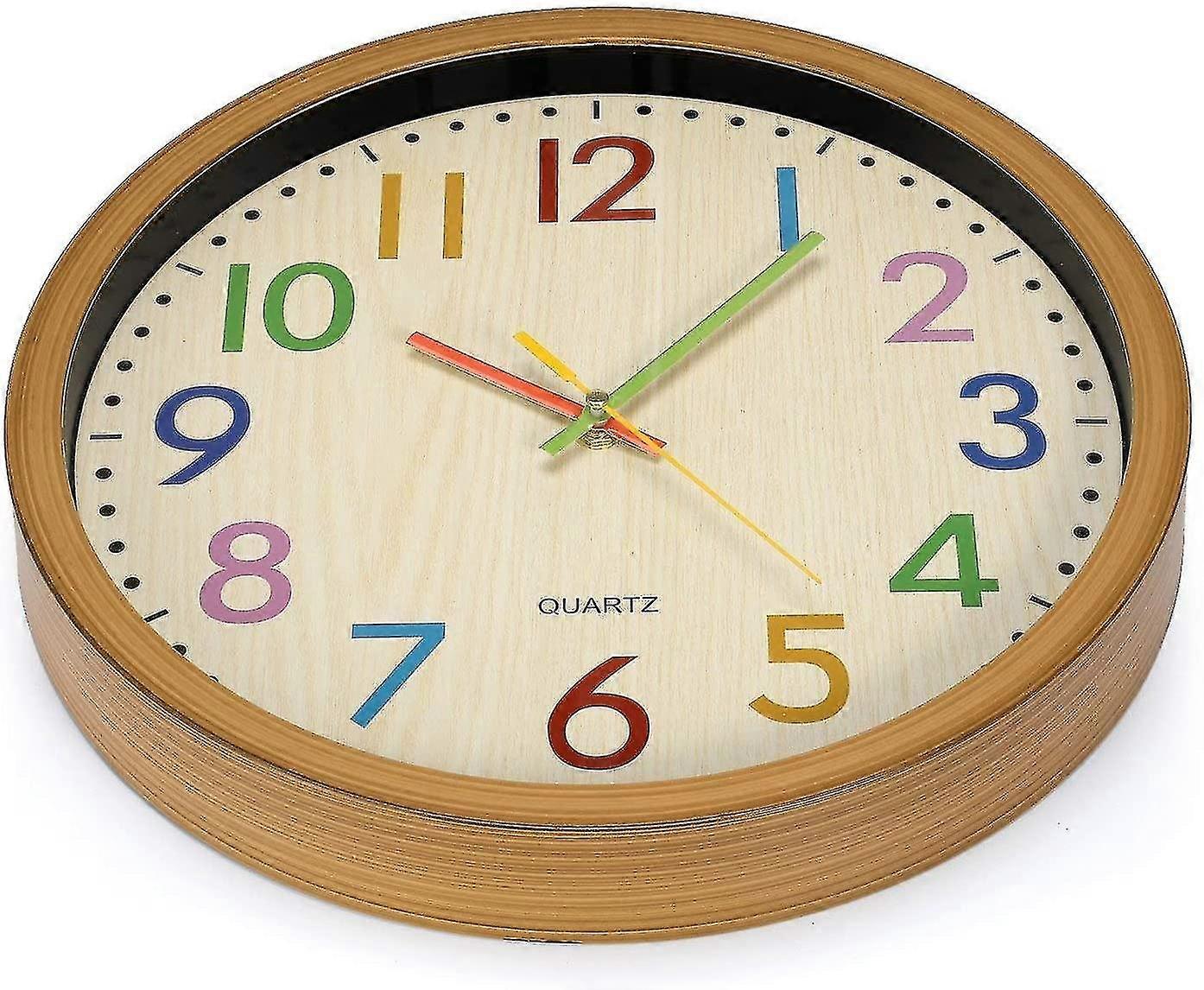 Horloge Murale Ronde Bonbons Et Beignets - 30 Cm, Silencieuse, Pile AA, Décoration Chambre Salon Cuisine