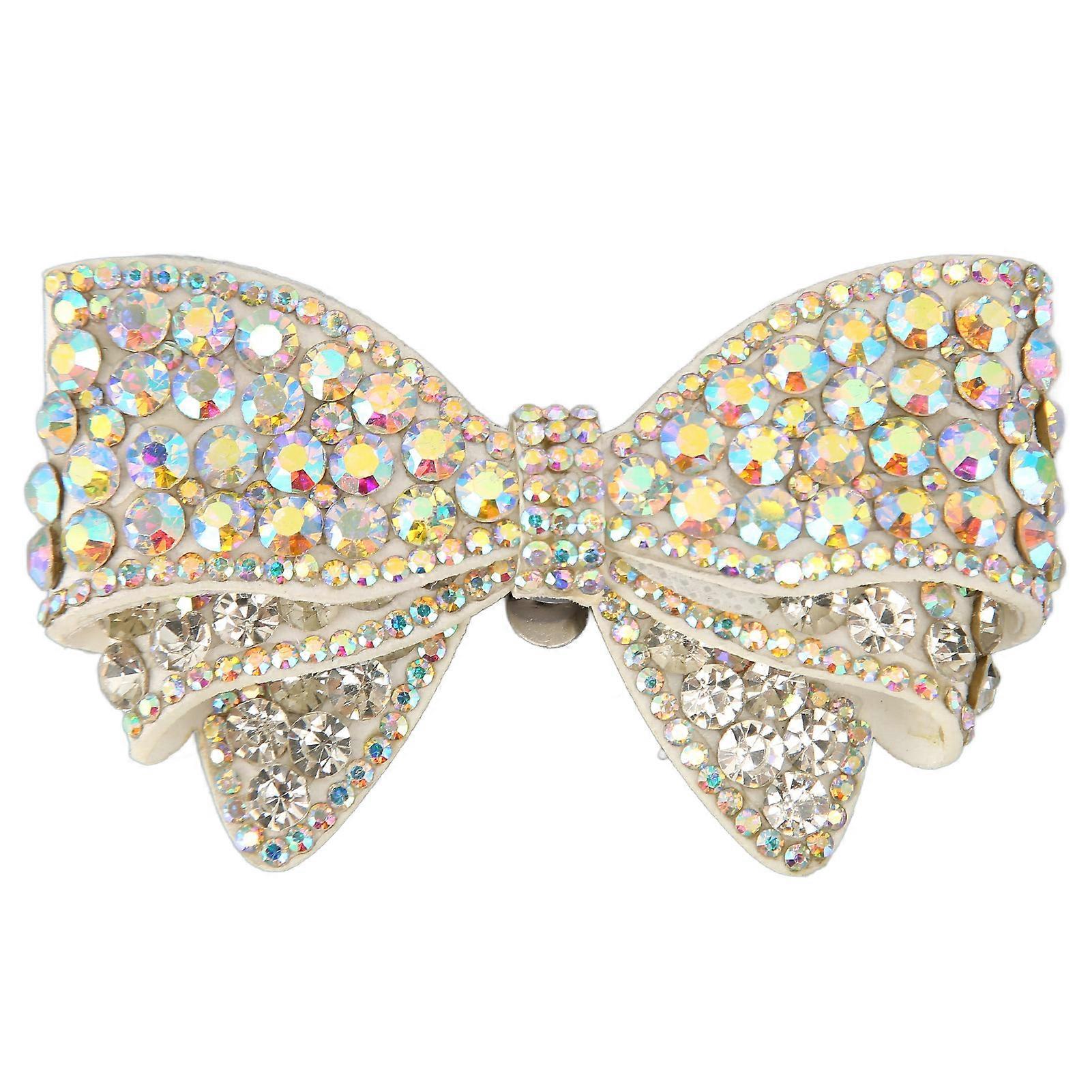 مشبك حذاء القوس 3.5 بوصة طويل 2.4 بوصة مشبك حذاء لامع دائم خفيف مشبك حذاء لحفل زفاف DIY