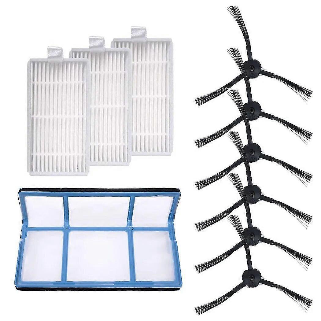 Saugroboter Ersatzteile Für ZACO V3s/V5s Pro & Medion MD16192/MD18500 - 6 Seitenbürsten + Filter