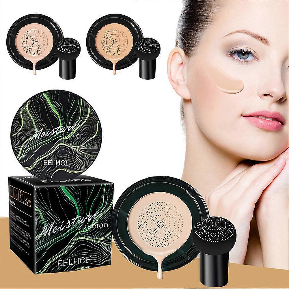 Airs Cushion BB Cream Liquid-Foundation with Puff Waterproof Sweatproof Makeup Cream for Women