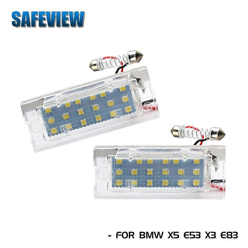 2pcs 18 SMD 3528 LED CANBUS License Plate Light Number Lamp Car LED Lights For Auto For BMW X5 E53 2001-2006 X3 E83 2004-2009
