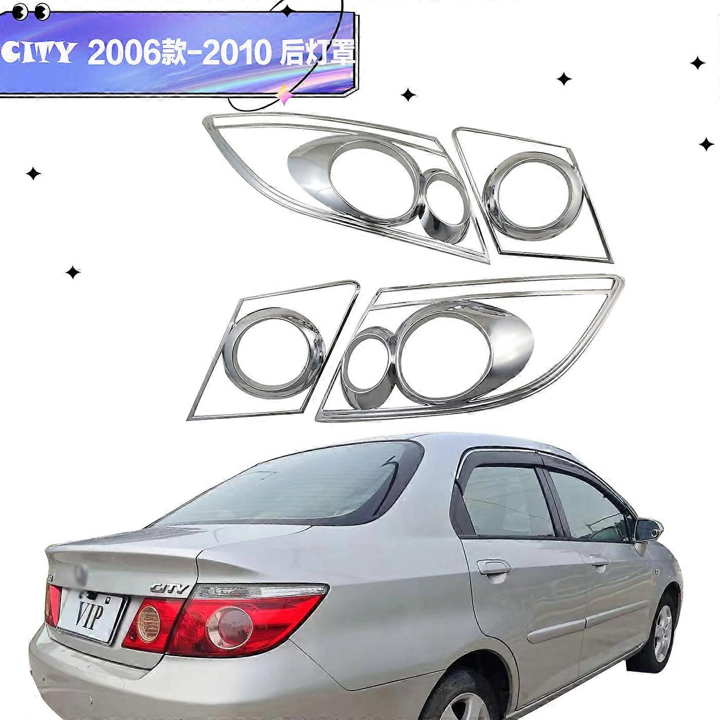 2006-2010 For Honda City Sidi Tail Lamp Casing Abs Electroplating Modified Decorative Parts Taillight Cover