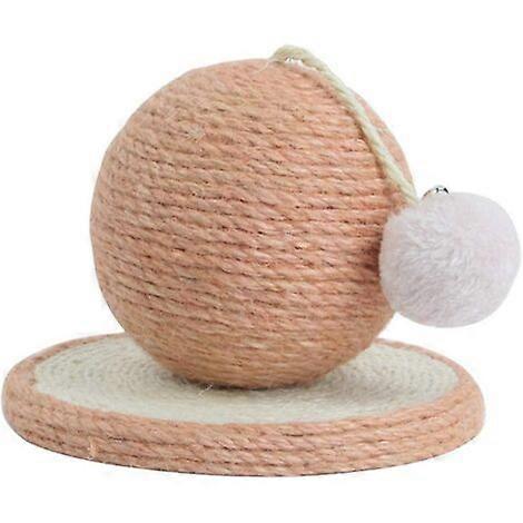 Griffoir pour chats, griffoir pour griffes de table avec boules en sisal, jouet interactif pour chats en sisal, avec boule, rond, robuste, broyeur bou