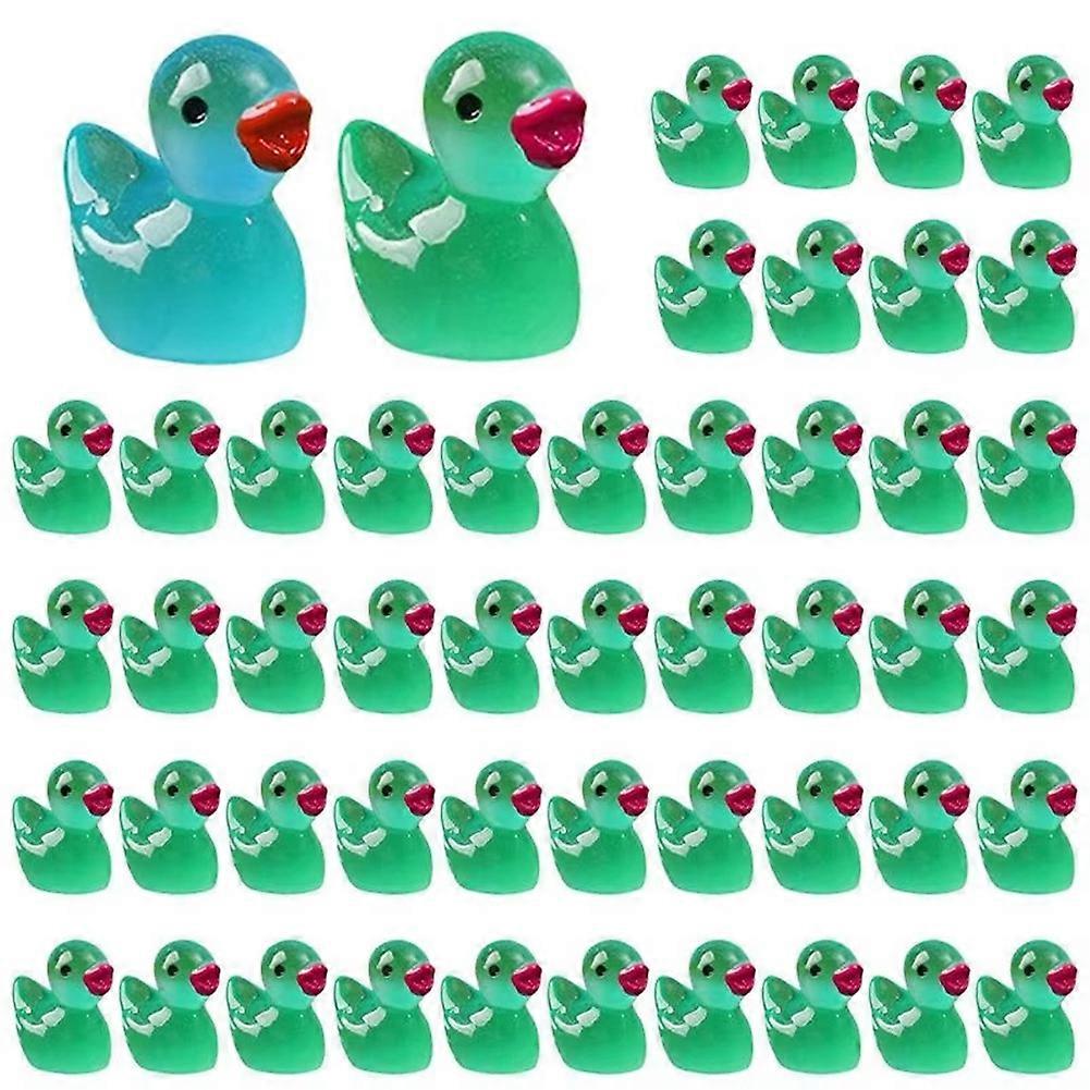 Små ænder 100 harpiks miniature andefigurer Haven Akvarium Pottetilbehør til miniature landskabsfester legetøj