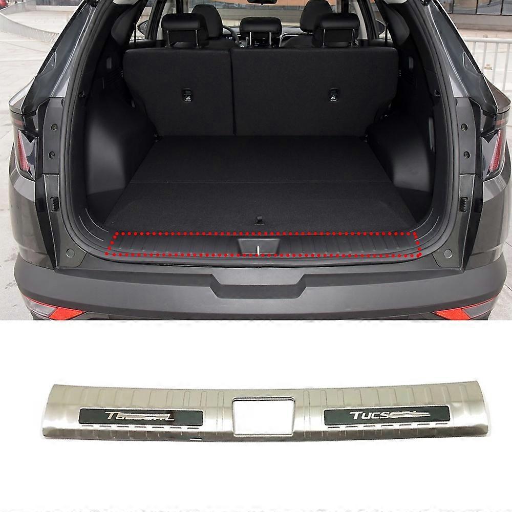 Inner Rear Bumper Protector Guards For Hyundai Tucson L Cars Accessories Trunk Trim Plates 2021-2024