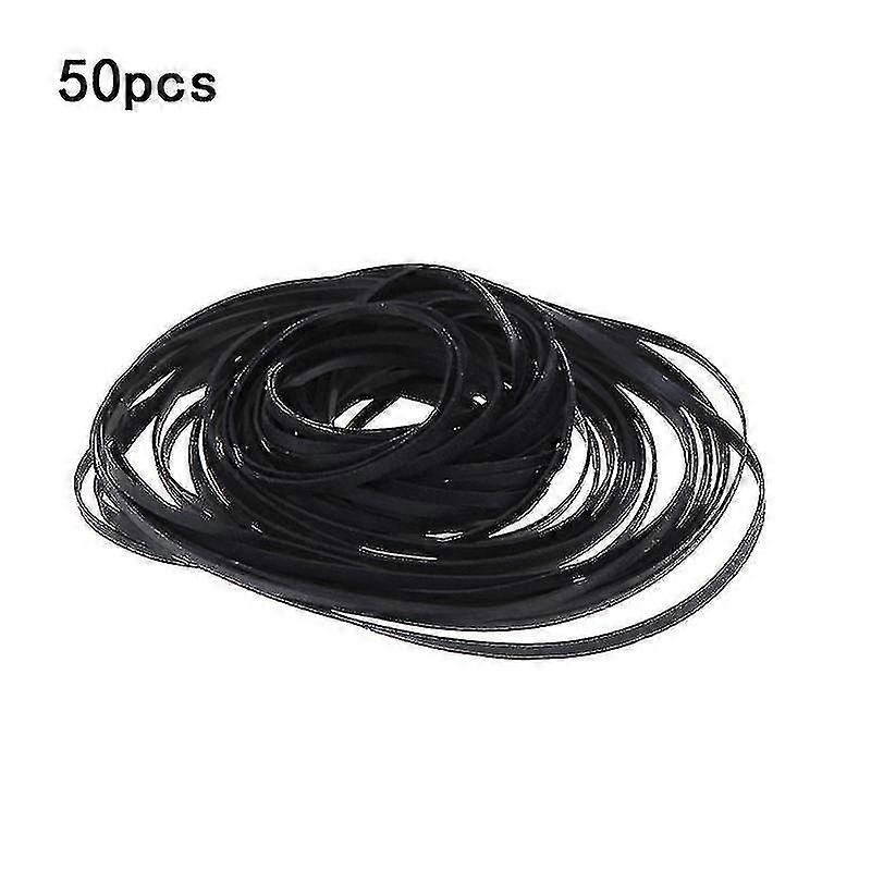 50pcs Universal Mix Cassette Tape Machine Belts Assorted Common Drive Flat Rubber Belt For Cd Dvd Recorders Walkman