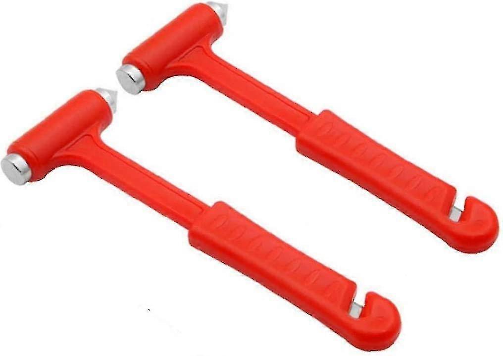 Portable Hammer Broken Window Glass Hammer Multifunctional Emergency Car Escape Tools Car Safety Tools Car Escape Hammer (red) (2pcs)
