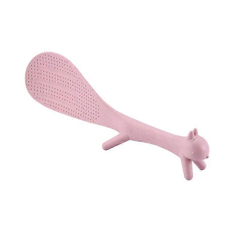 Non-Stick Rice Paddle With Plastic Squirrel-Shaped Handle Creative Standing Ladle Household Kitchen Tool