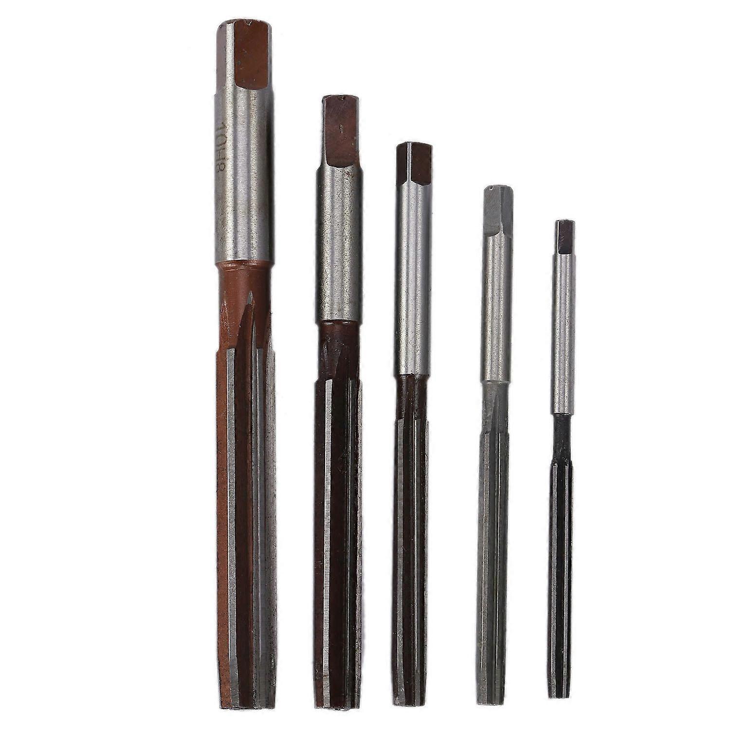 5pcs Hand Reamers Set H8 Chucking Straight Shank Hand Reamers Set 4mm/5mm/6mm/8mm/10mm