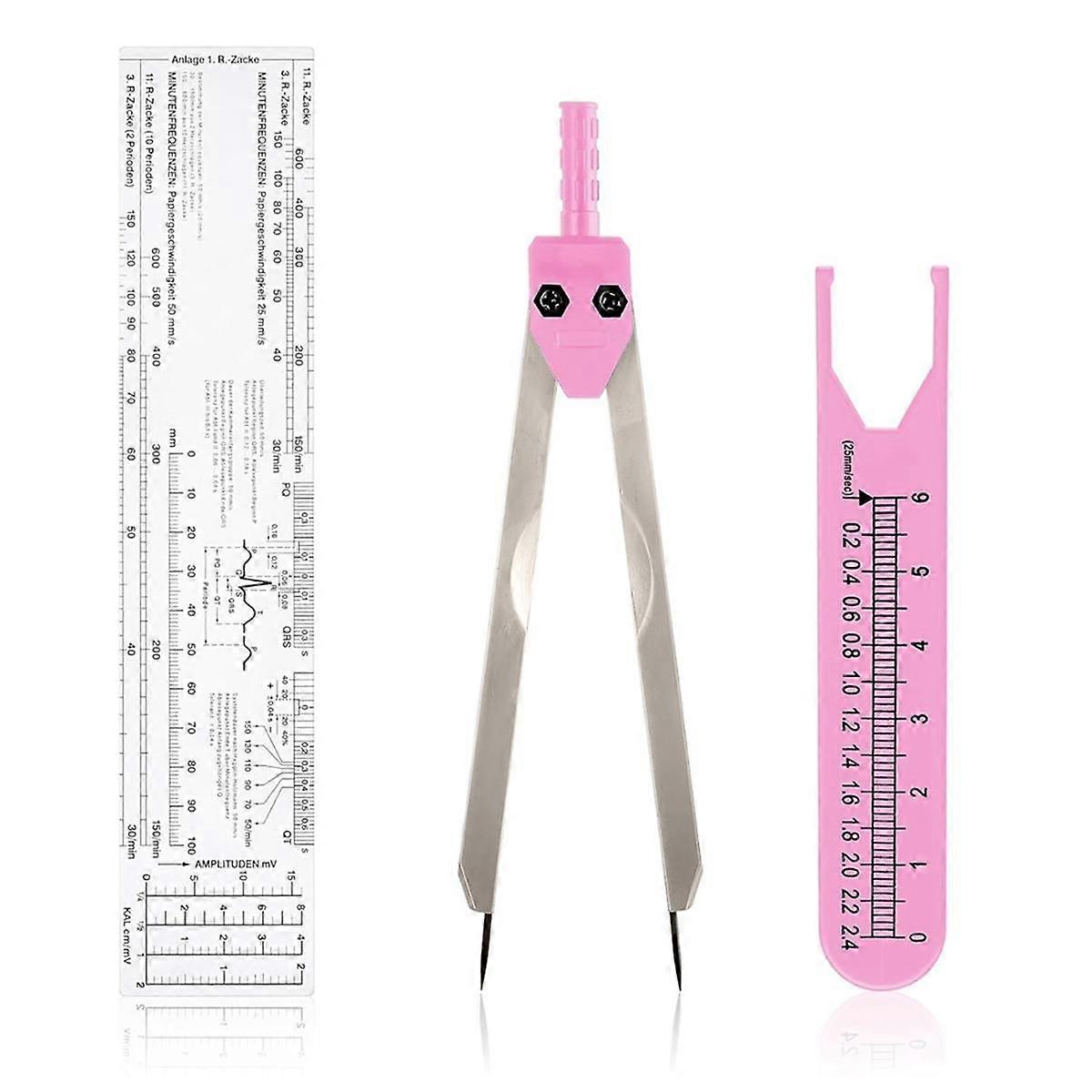 EKG Calipers ECG Calipers Measuring Tool with Ruler EKG Caliper Divider for Measuring Electrocardiographs EKG Calipers