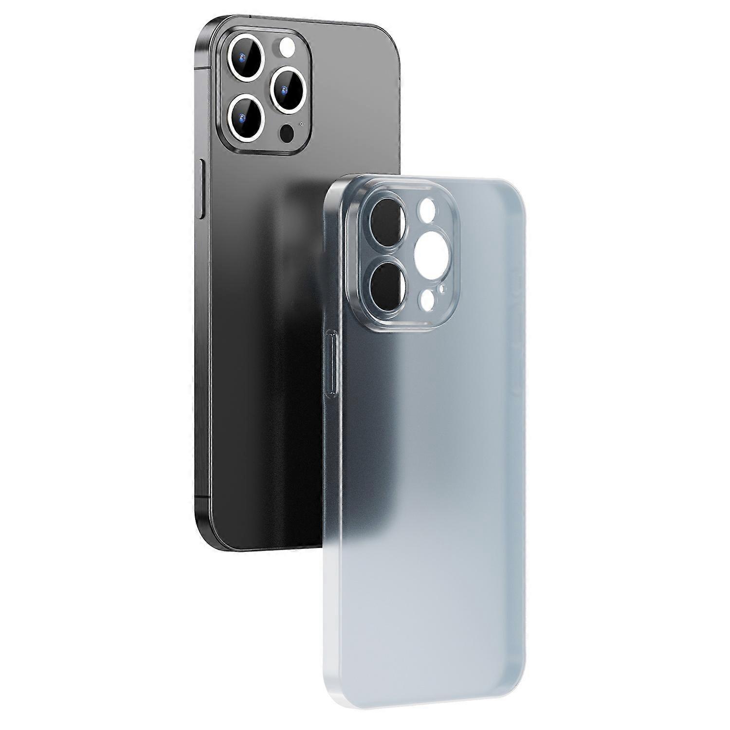 For iPhone 15 Pro Max Case Ultra Thin Matte PC Phone Cover - Transparent Blue